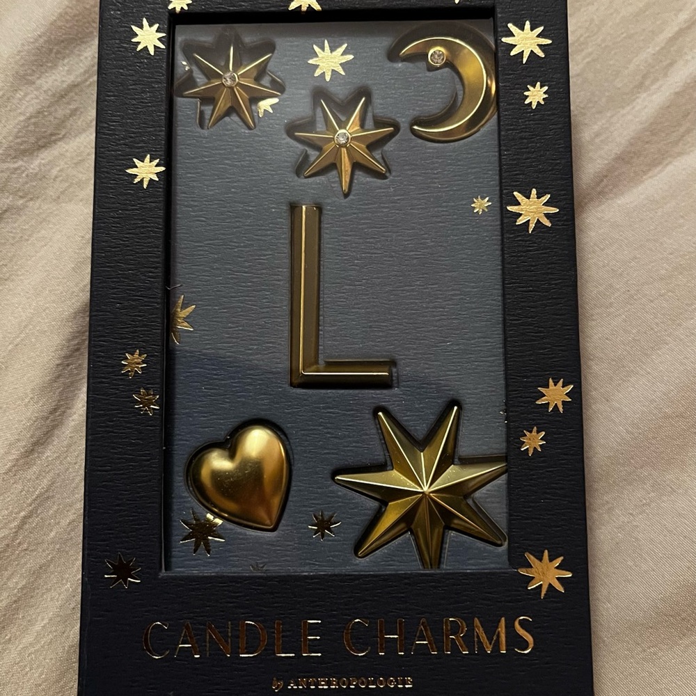 Anthropologie Gold Candle Charms